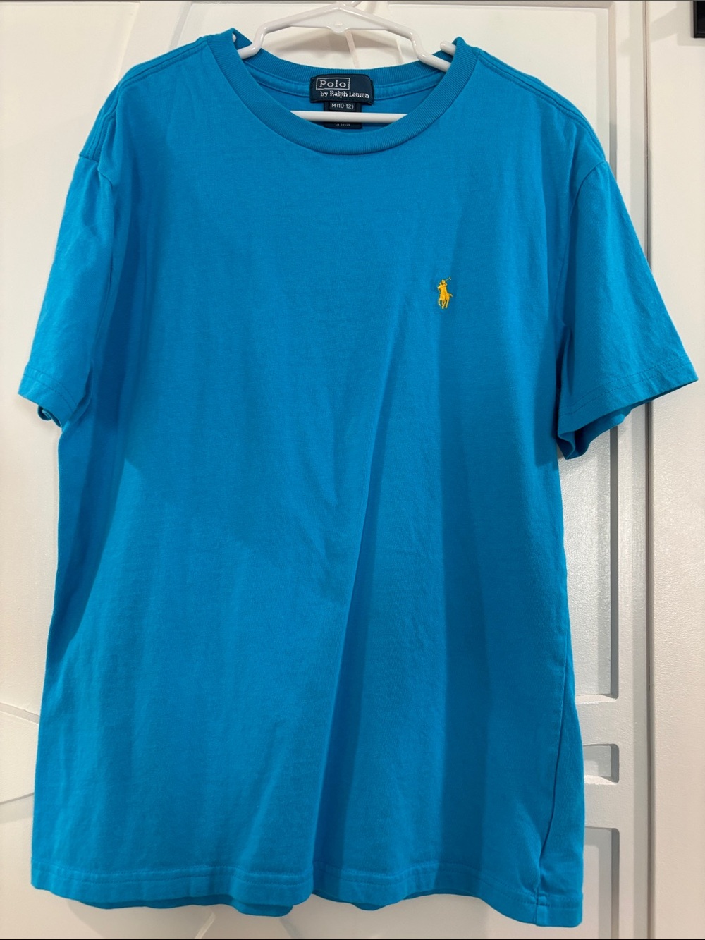 Polo by Ralph Lauren Boys Blue Short Sleeve Tee with Yellow Pony Logo